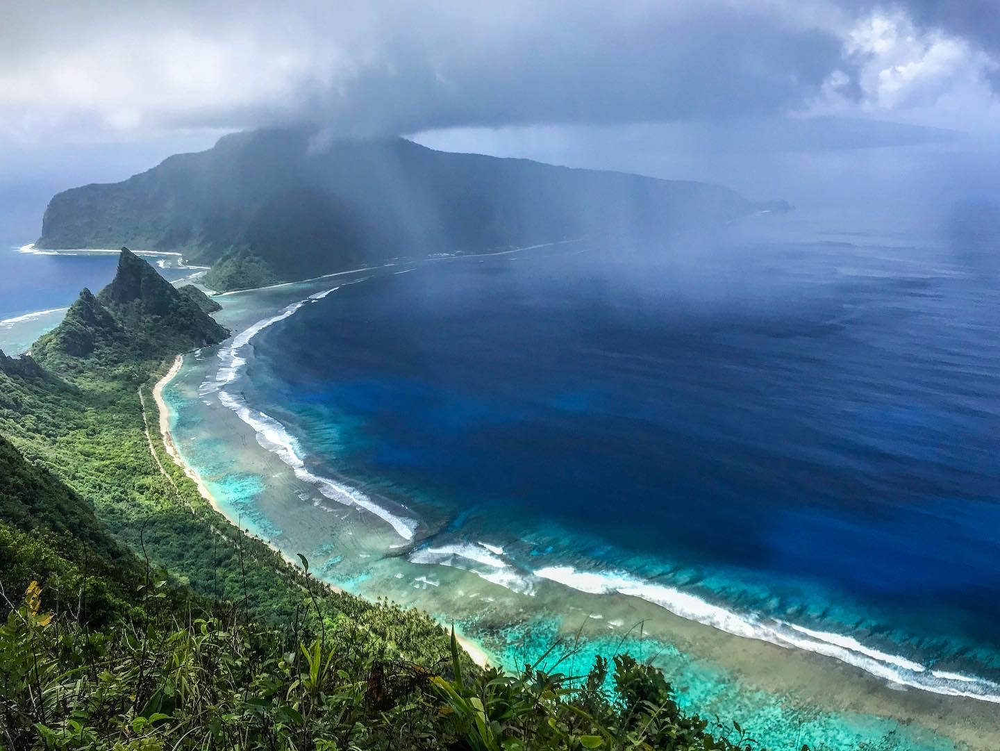 Aerial view of Ofu and Olosega islands